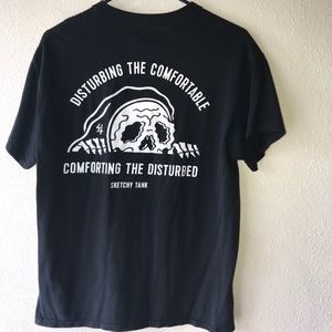 sketchy tank graphic T shirt